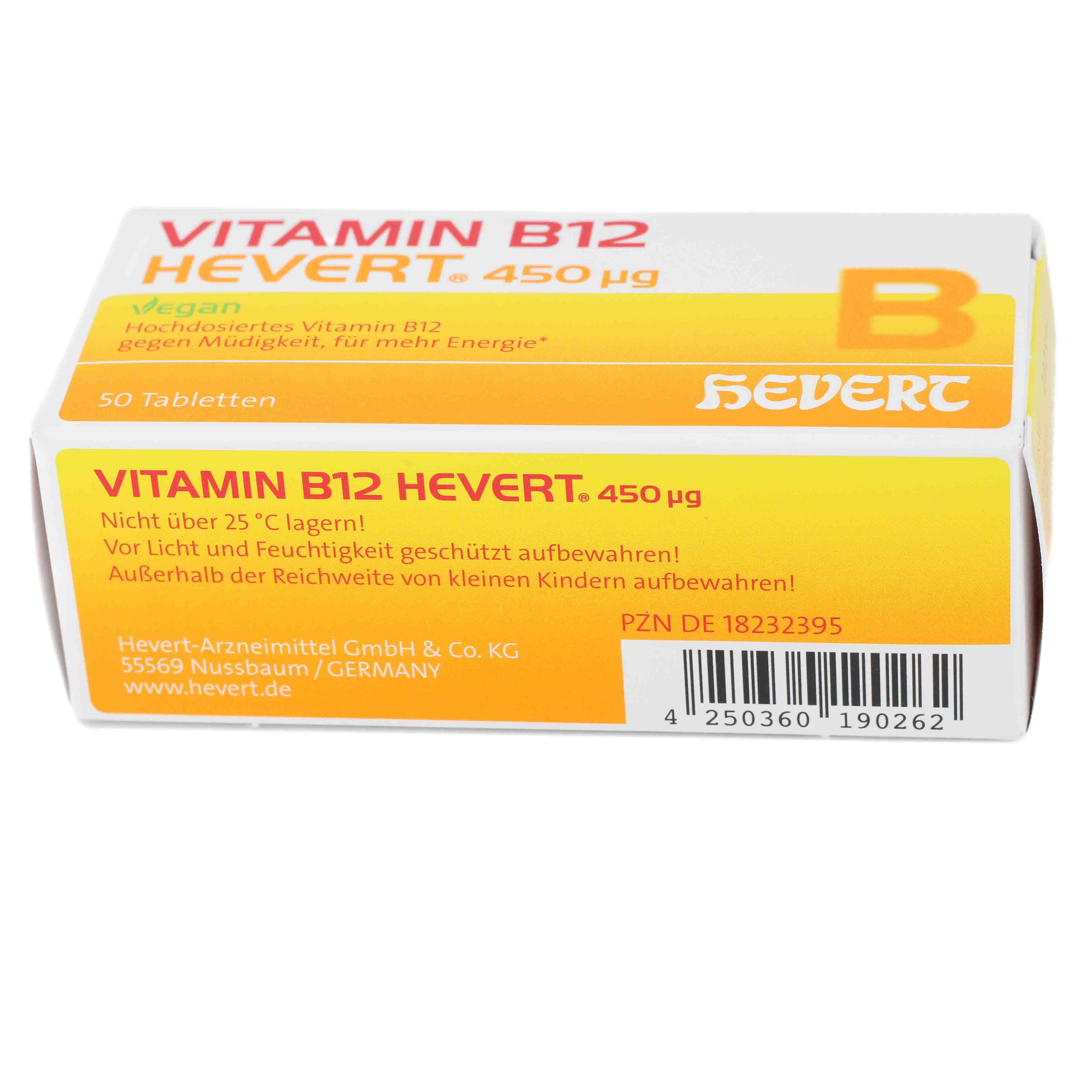 VITAMIN B12 HEVERT 450 μg Tabletten VITAMIN B12 HEVERT 450 μg Tabletten