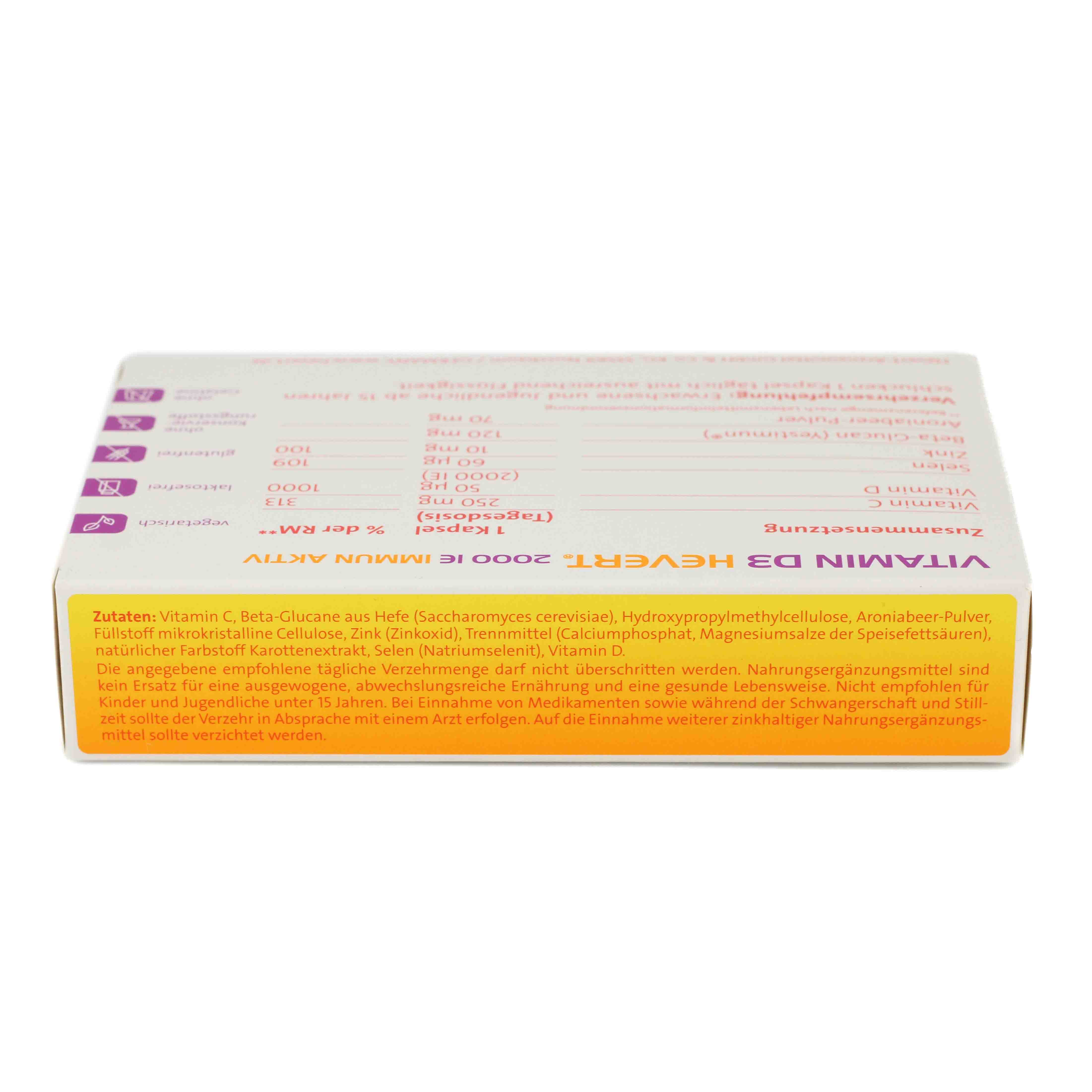 VITAMIN D3 HEVERT 2000 I.E. Immun Aktiv Kapseln VITAMIN D3 HEVERT 2000 I.E. Immun Aktiv Kapseln