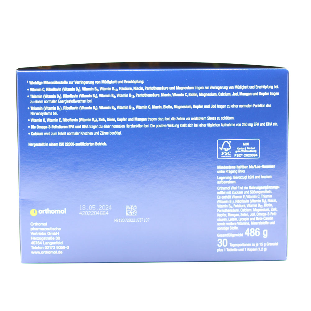 ORTHOMOL Vital F Granulat/Kap./Tabl.Kombip.30 Tage ORTHOMOL Vital F Granulat/Kap./Tabl.Kombip.30 Tage