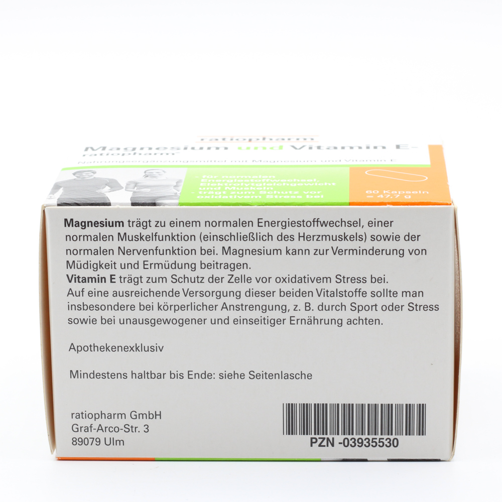 MAGNESIUM UND VITAMIN E-ratiopharm Kapseln MAGNESIUM UND VITAMIN E-ratiopharm Kapseln