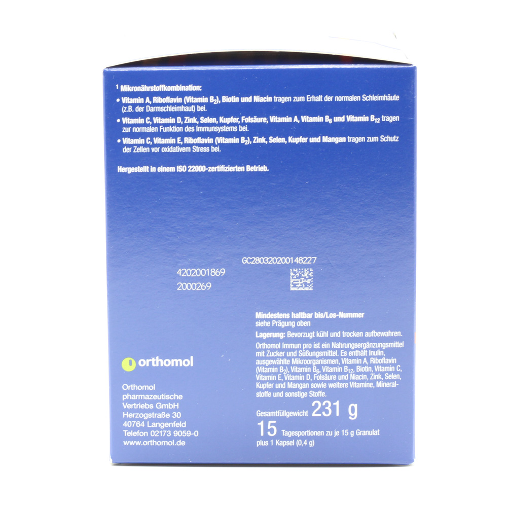 ORTHOMOL Immun pro Granulat/Kapseln Kombipack. ORTHOMOL Immun pro Granulat/Kapseln Kombipack.