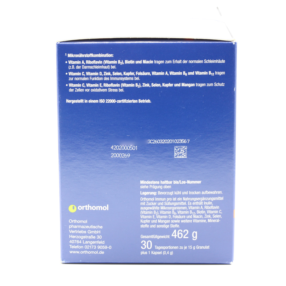 ORTHOMOL Immun pro Granulat/Kapseln Kombipack. ORTHOMOL Immun pro Granulat/Kapseln Kombipack.