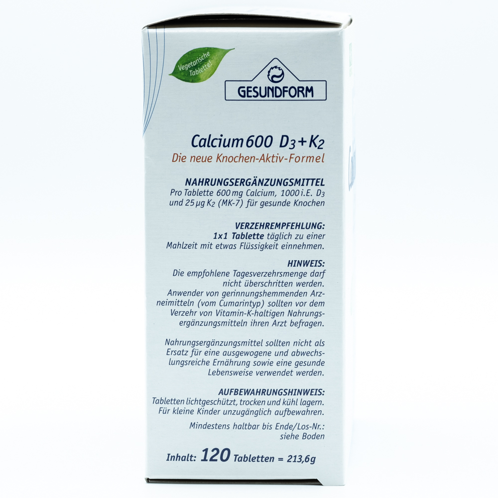GESUNDFORM Calcium D3+K2 Tabletten GESUNDFORM Calcium D3+K2 Tabletten