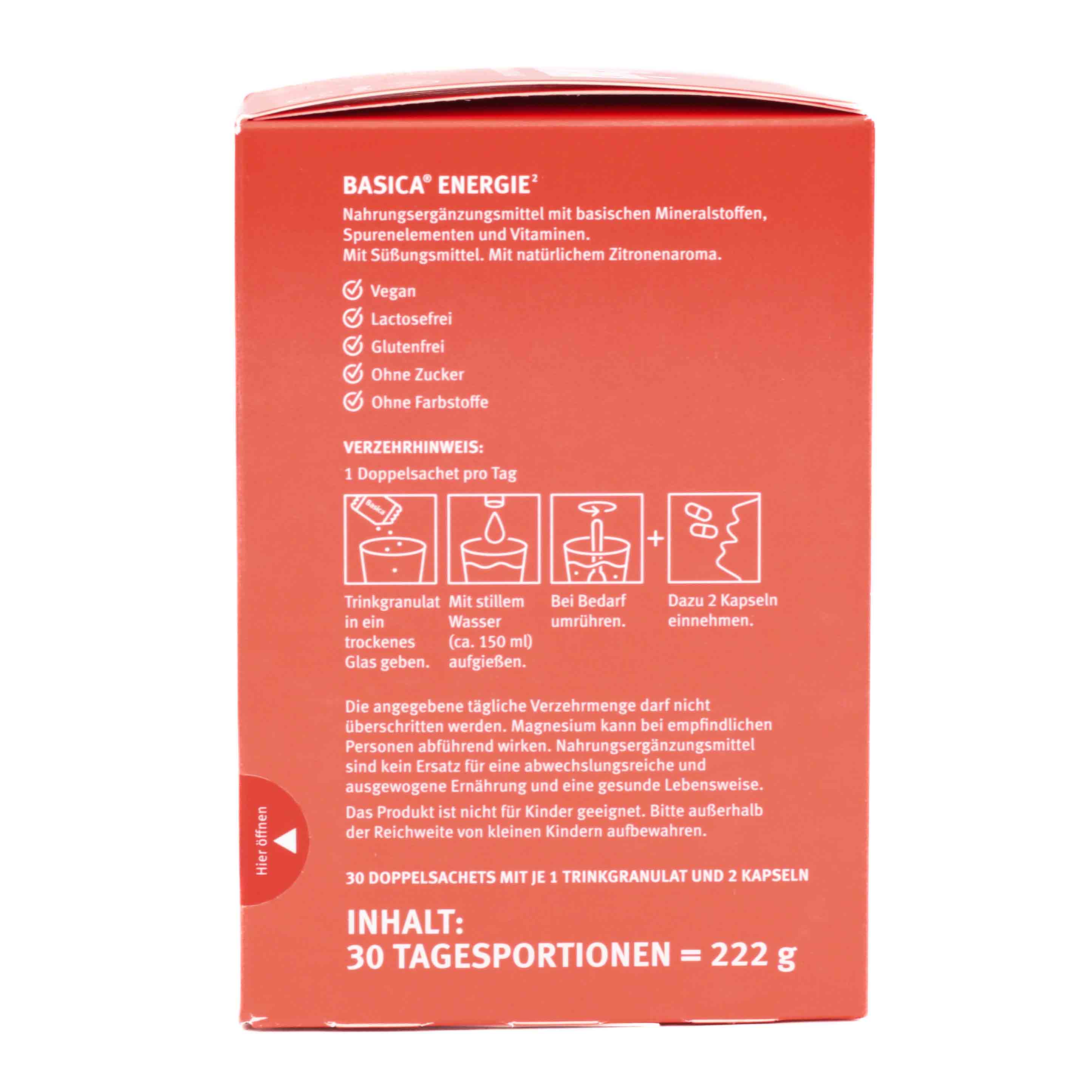 BASICA Energie Trinkgranulat+Kapseln f.30 Tage Kpg BASICA Energie Trinkgranulat+Kapseln f.30 Tage Kpg