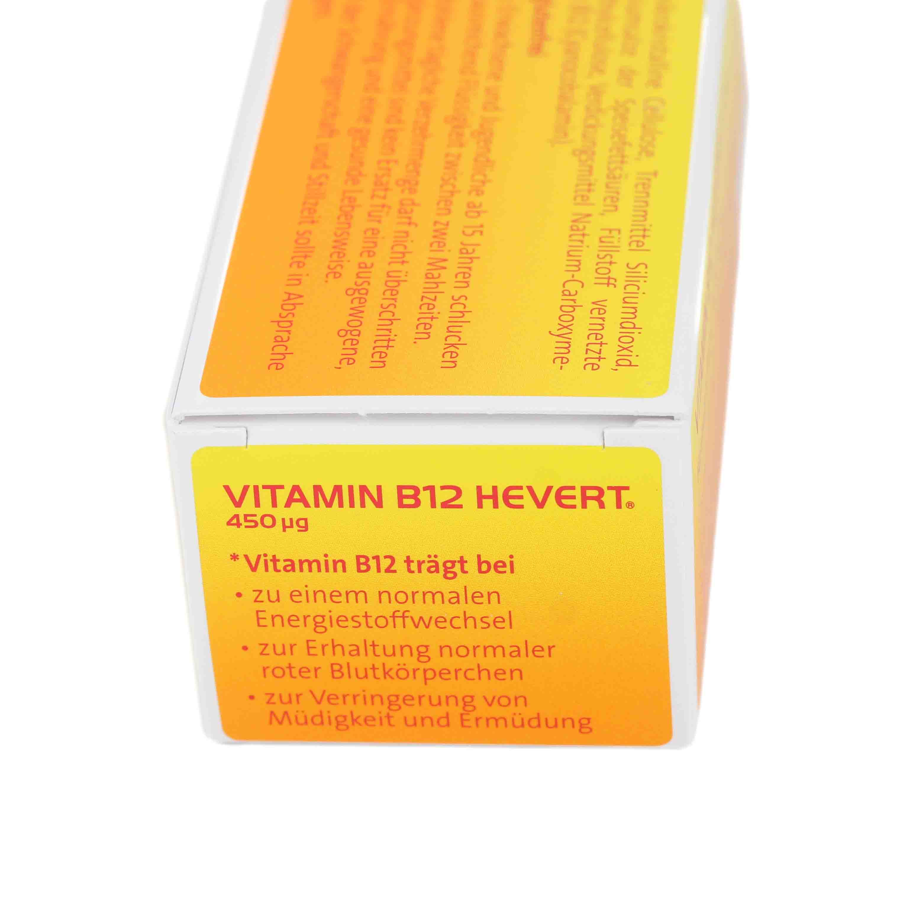 VITAMIN B12 HEVERT 450 μg Tabletten VITAMIN B12 HEVERT 450 μg Tabletten