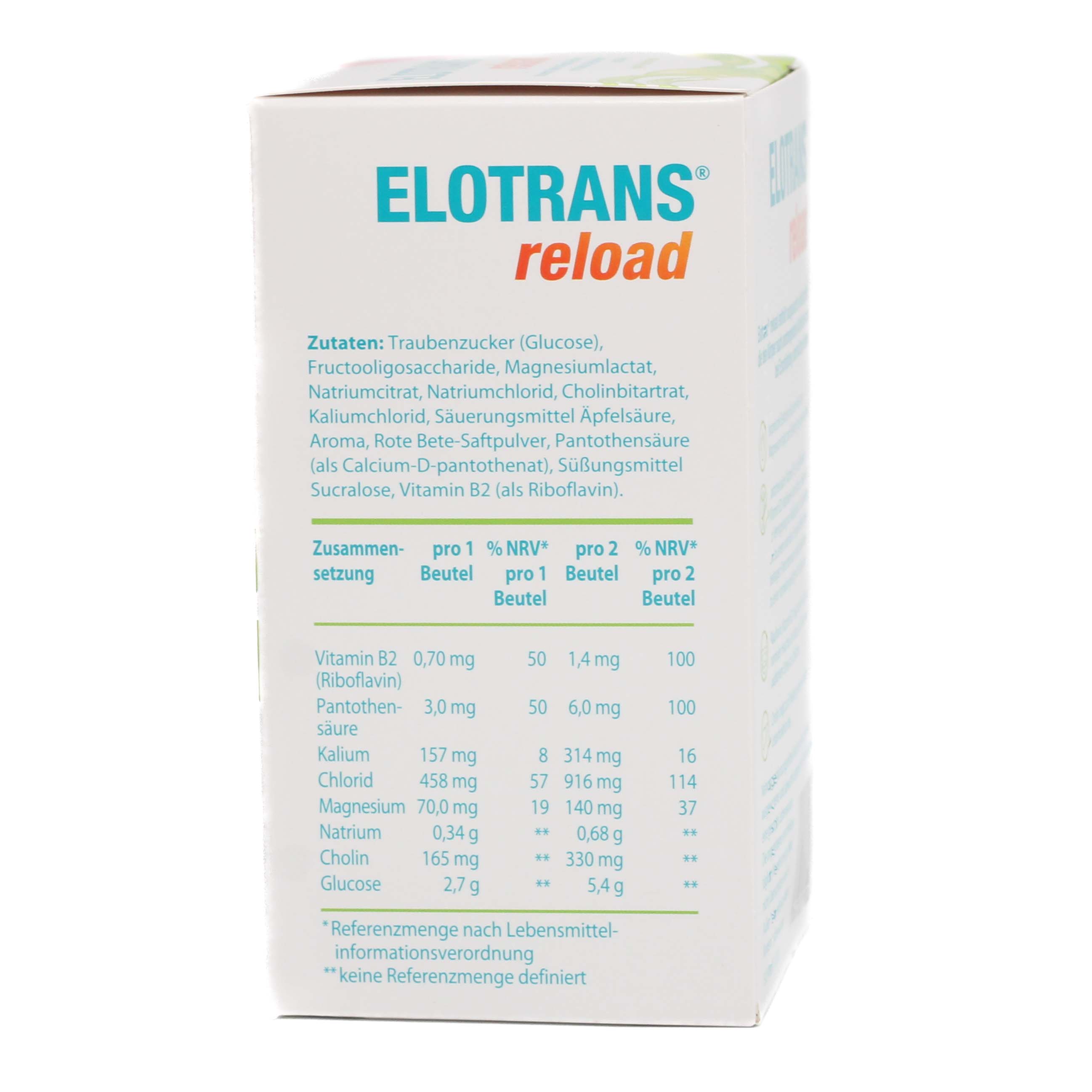 ELOTRANS reload Elektrolyt-Pulver Apfel Btl. ELOTRANS reload Elektrolyt-Pulver Apfel Btl.