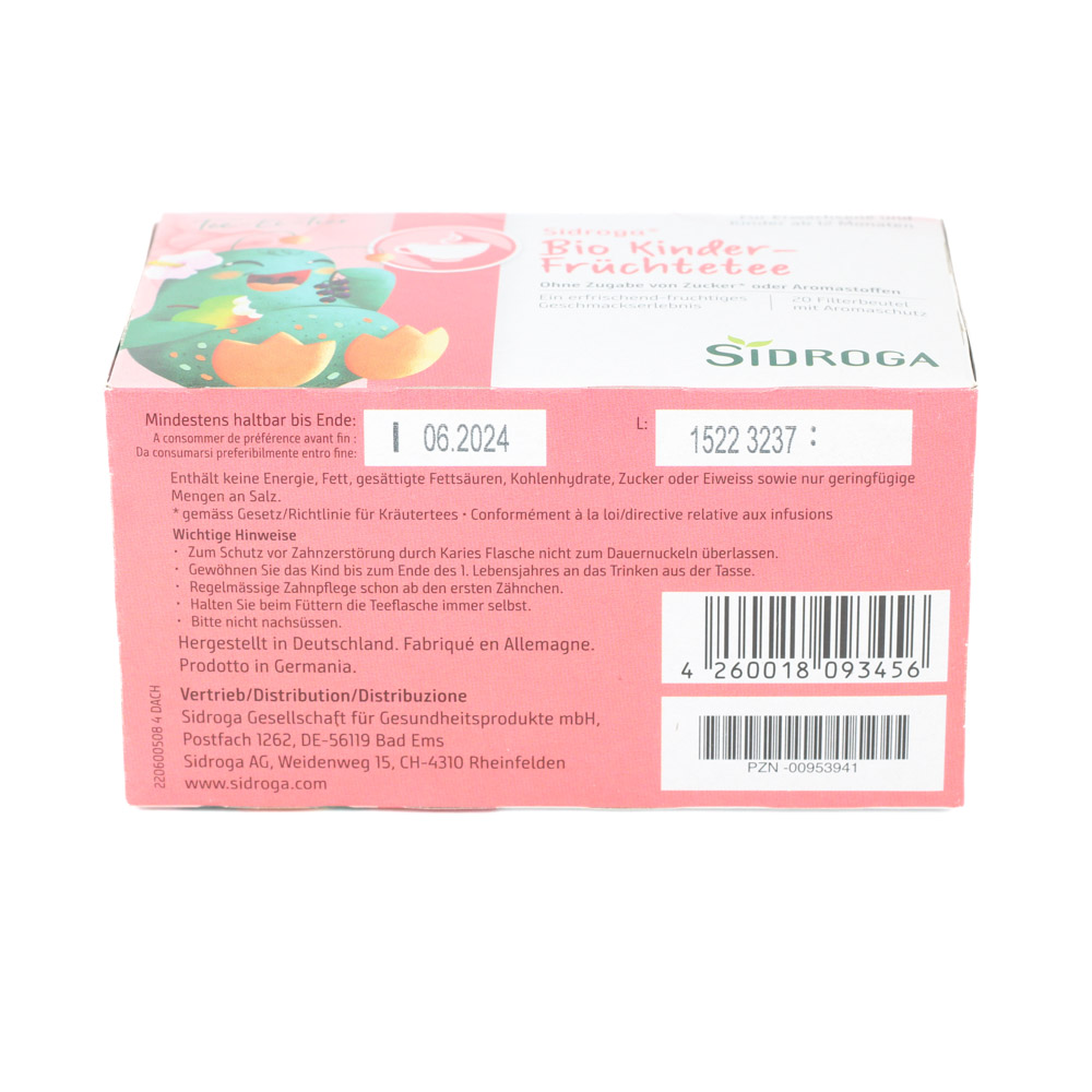SIDROGA Bio Kinder-Früchtetee Filterbeutel SIDROGA Bio Kinder-Früchtetee Filterbeutel