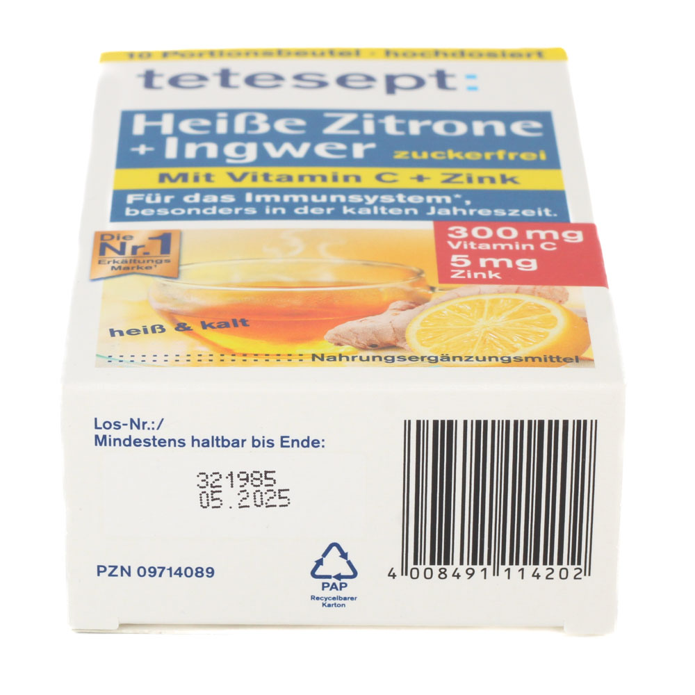 TETESEPT heiße Zitrone mit Ingwer zuckerfr.Pulver TETESEPT heiße Zitrone mit Ingwer zuckerfr.Pulver