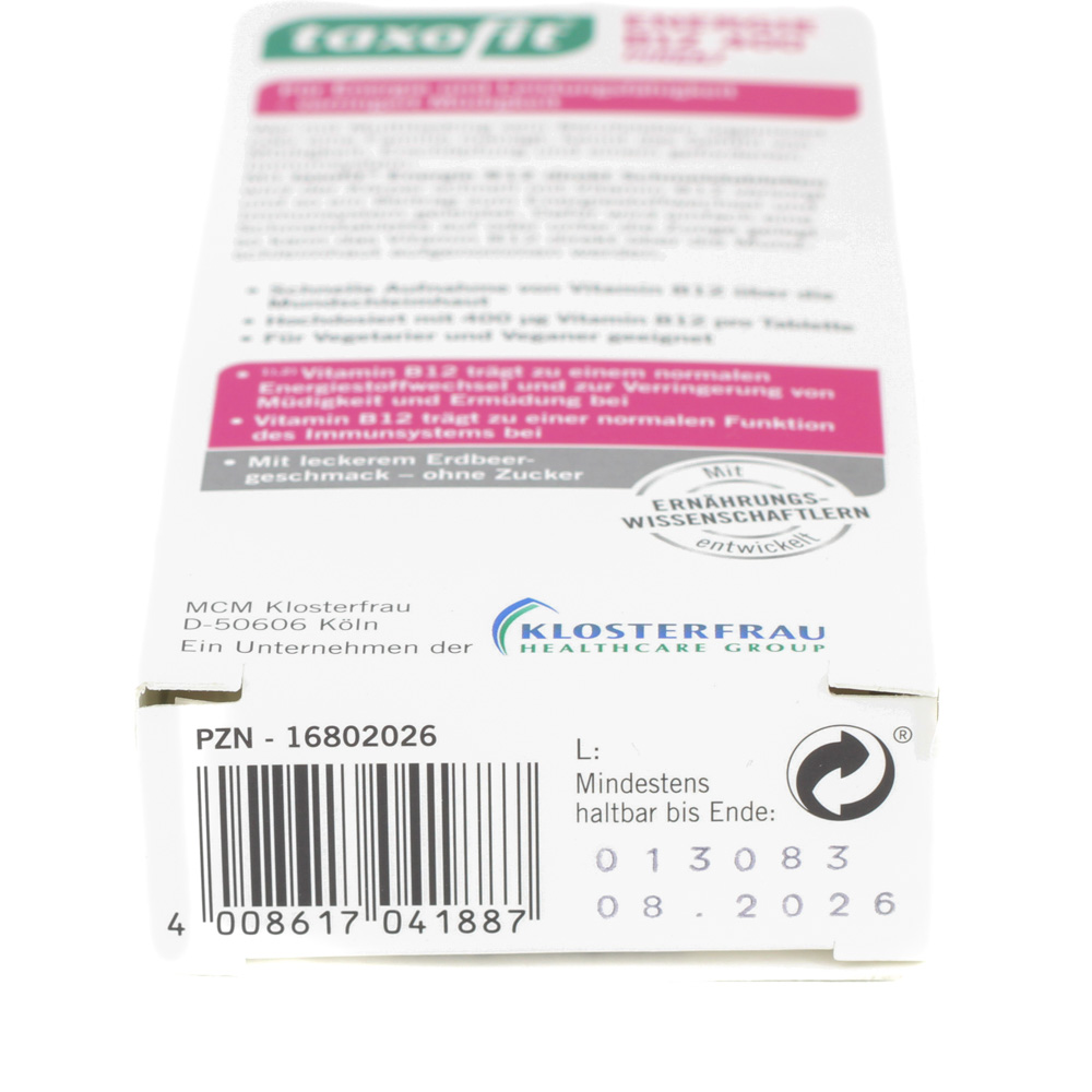 TAXOFIT Energie B12 400 Direkt Schmelztabletten TAXOFIT Energie B12 400 Direkt Schmelztabletten