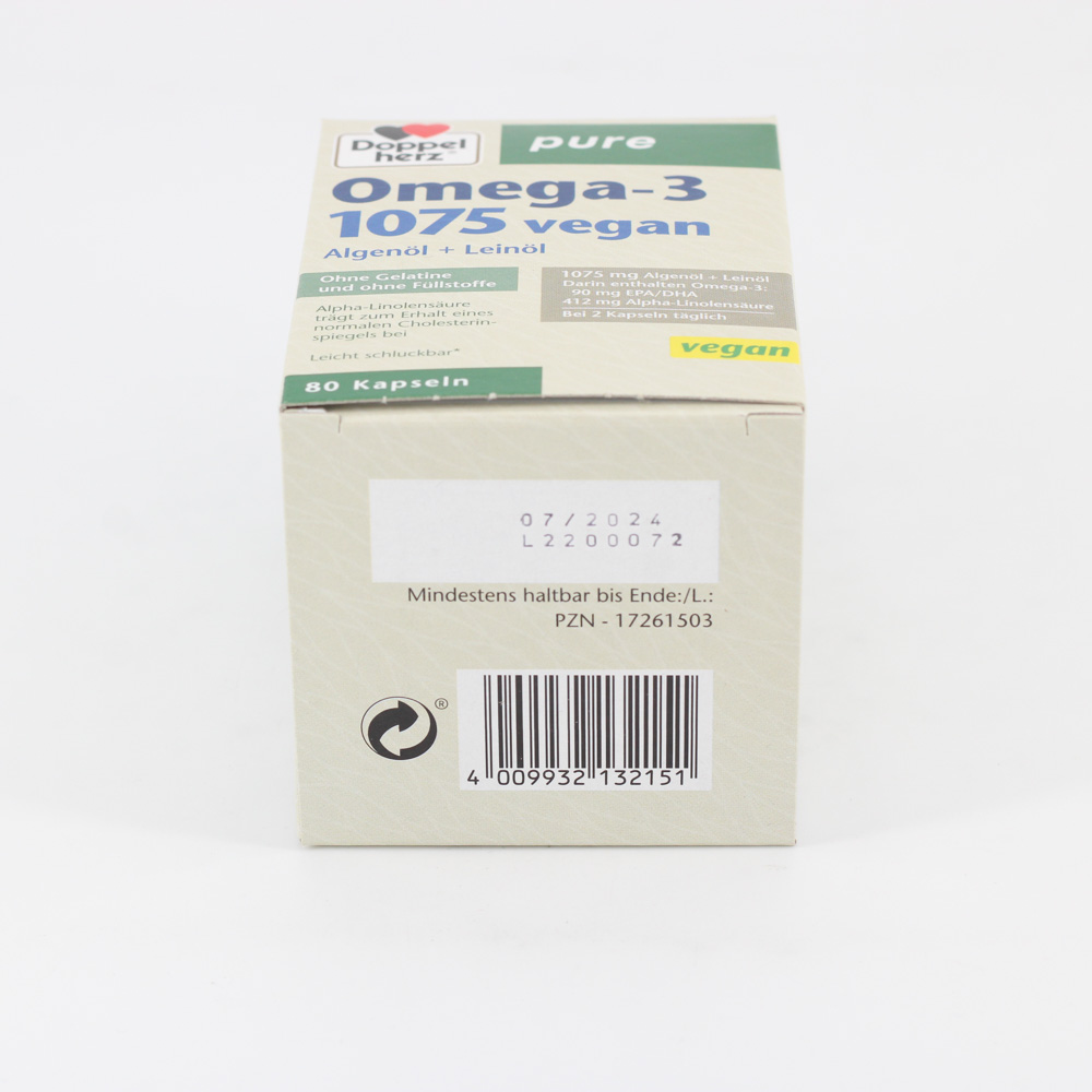 DOPPELHERZ Omega-3 1075 vegan pure Kapseln DOPPELHERZ Omega-3 1075 vegan pure Kapseln