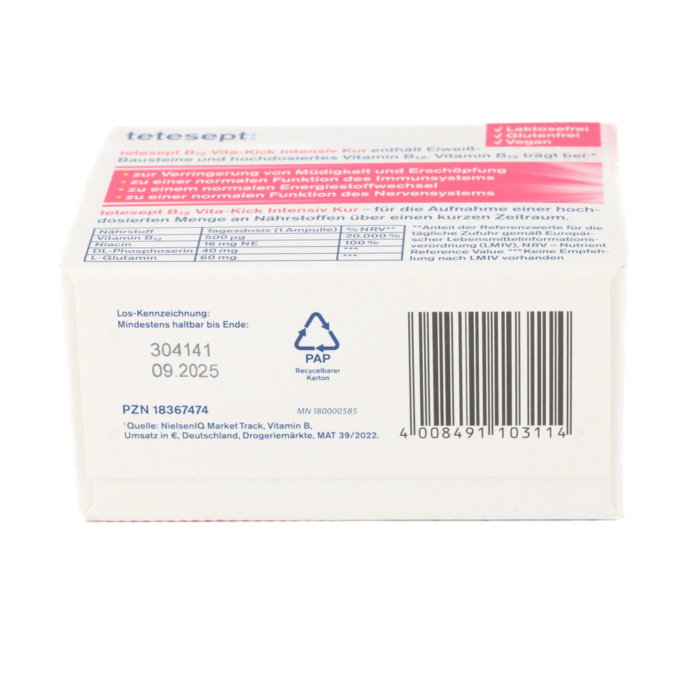TETESEPT B12 Vita-Kick 500 μg Intensiv-Kur TRA TETESEPT B12 Vita-Kick 500 μg Intensiv-Kur TRA