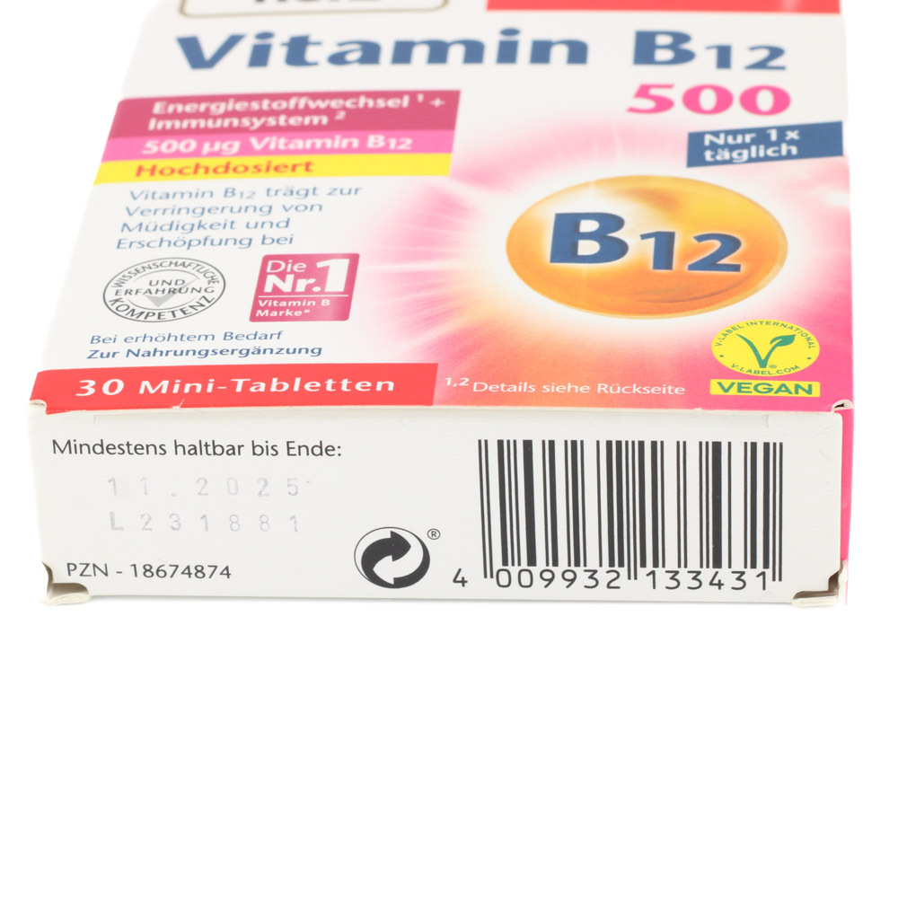 DOPPELHERZ Vitamin B12 500 Tabletten DOPPELHERZ Vitamin B12 500 Tabletten