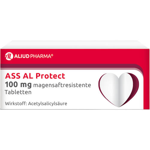 ASS AL Protect 100 mg magensaftresistente Tabletten bei erhöhtem Herzinfarkt- und Schlaganfallrisiko ASS AL Protect 100 mg magensaftresistente Tabletten bei erhöhtem Herzinfarkt- und Schlaganfallrisiko