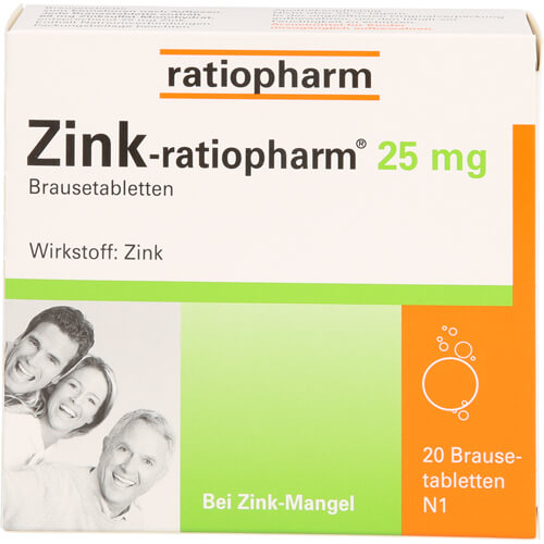 ZINK-RATIOPHARM 25 mg Brausetabletten ZINK-RATIOPHARM 25 mg Brausetabletten