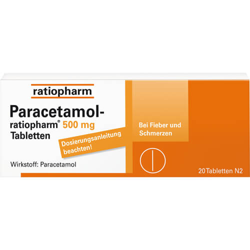 PARACETAMOL-ratiopharm 500 mg Tabletten PARACETAMOL-ratiopharm 500 mg Tabletten
