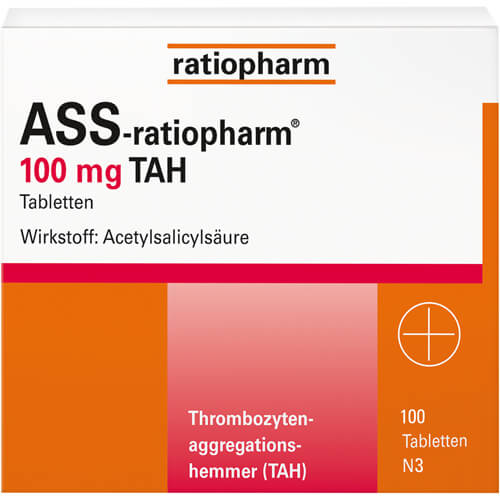 ASS-ratiopharm 100 mg TAH Tabletten ASS-ratiopharm 100 mg TAH Tabletten