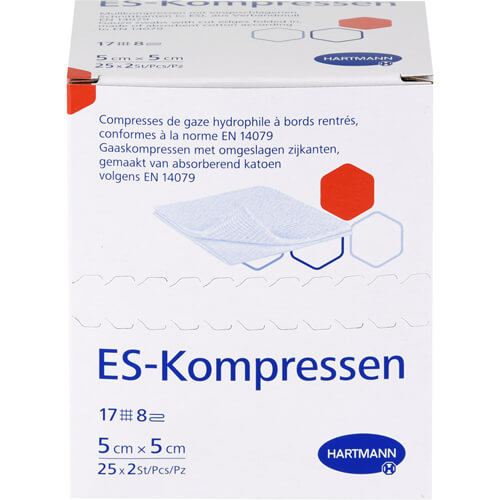ES-KOMPRESSEN steril 5x5 cm 8fach ES-KOMPRESSEN steril 5x5 cm 8fach