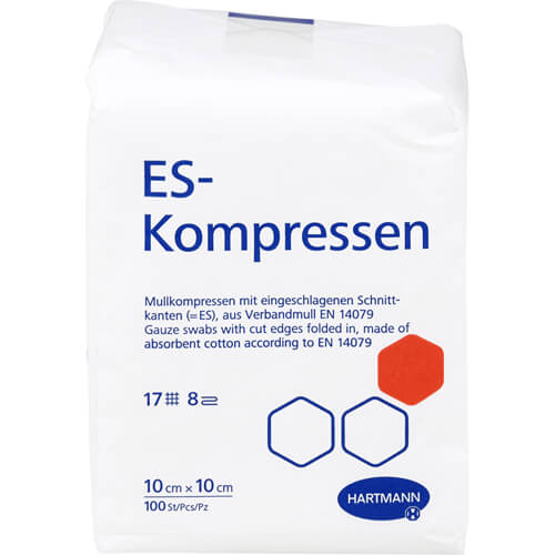 ES-KOMPRESSEN unsteril 10x10 cm 8fach ES-KOMPRESSEN unsteril 10x10 cm 8fach