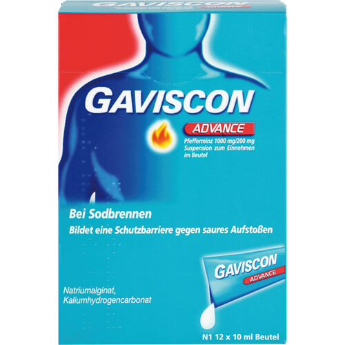 GAVISCON Advance Pfefferminz 1000mg/200mg SUS Btl. GAVISCON Advance Pfefferminz 1000mg/200mg SUS Btl.