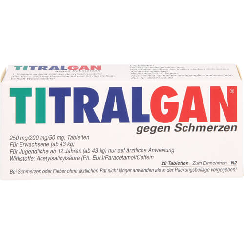 TITRALGAN Tabletten gegen Schmerzen TITRALGAN Tabletten gegen Schmerzen