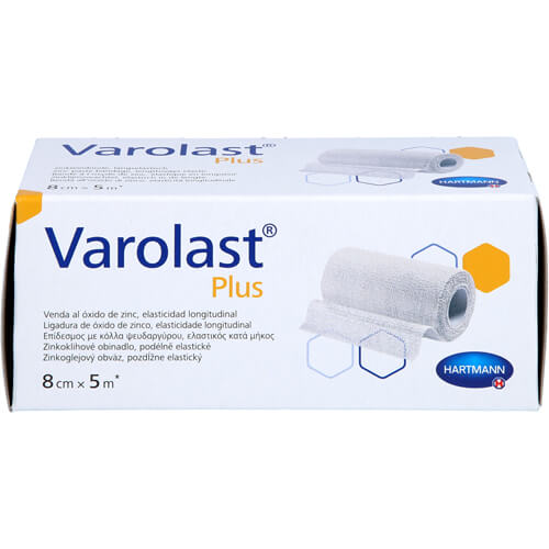 VAROLAST Plus Zinkleimbinde 8 cmx5 m VAROLAST Plus Zinkleimbinde 8 cmx5 m