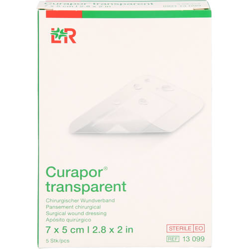 CURAPOR Wundverband steril transparent 5x7 cm CURAPOR Wundverband steril transparent 5x7 cm