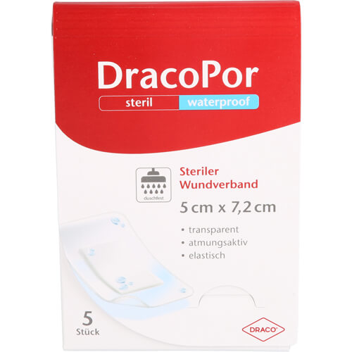 DRACOPOR waterproof Wundverband 5x7,2 cm steril DRACOPOR waterproof Wundverband 5x7,2 cm steril