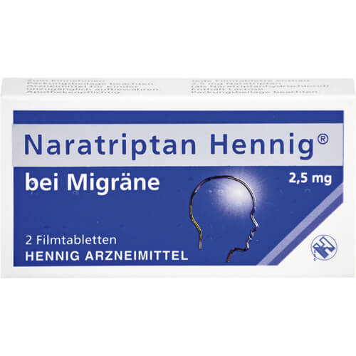 NARATRIPTAN Hennig bei Migräne 2,5 mg Filmtabl. NARATRIPTAN Hennig bei Migräne 2,5 mg Filmtabl.