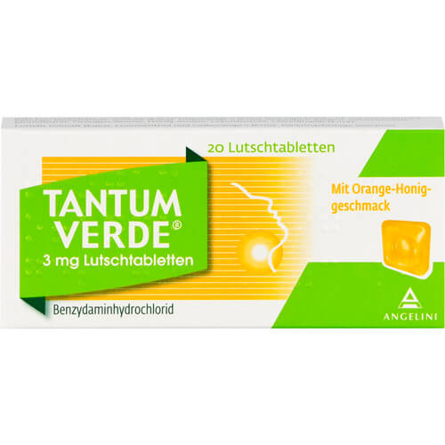 TANTUM VERDE 3 mg Lutschtabl.m.Orange-Honiggeschm. TANTUM VERDE 3 mg Lutschtabl.m.Orange-Honiggeschm.