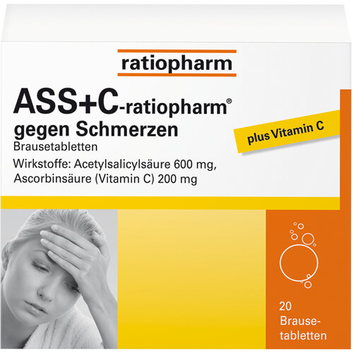 ASS + C-ratiopharm gegen Schmerzen Brausetabletten ASS + C-ratiopharm gegen Schmerzen Brausetabletten