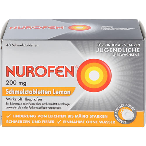 NUROFEN 200 mg Schmelztabletten Lemon NUROFEN 200 mg Schmelztabletten Lemon
