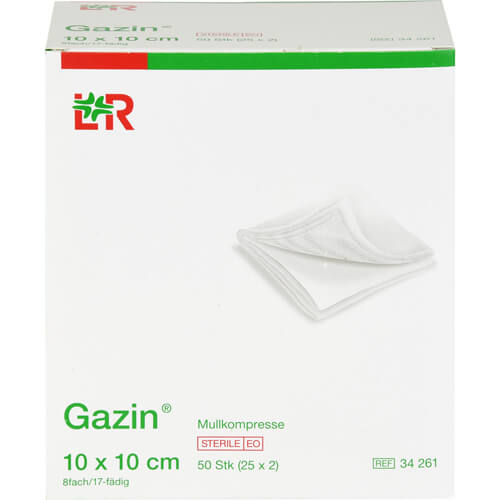 GAZIN Mullkomp.10x10 cm steril 8fach GAZIN Mullkomp.10x10 cm steril 8fach