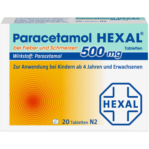 PARACETAMOL 500 mg HEXAL b.Fieber u.Schmerzen Tab. PARACETAMOL 500 mg HEXAL b.Fieber u.Schmerzen Tab.