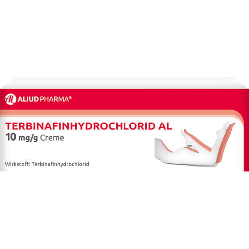 Terbinafinhydrochlorid AL 10 mg/g Creme bei Fußpilz Terbinafinhydrochlorid AL 10 mg/g Creme bei Fußpilz