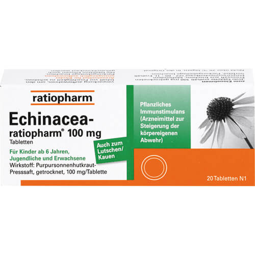 ECHINACEA-RATIOPHARM 100 mg Tabletten ECHINACEA-RATIOPHARM 100 mg Tabletten