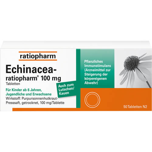 ECHINACEA-RATIOPHARM 100 mg Tabletten ECHINACEA-RATIOPHARM 100 mg Tabletten