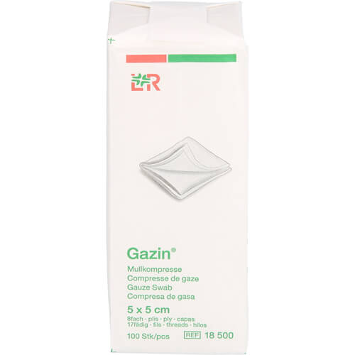 GAZIN Mullkomp.5x5 cm unsteril 8fach Op GAZIN Mullkomp.5x5 cm unsteril 8fach Op