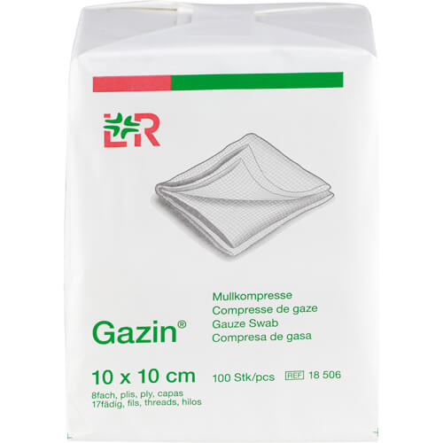 GAZIN Mullkomp.10x10 cm unsteril 8fach Op GAZIN Mullkomp.10x10 cm unsteril 8fach Op