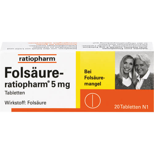 FOLSÄURE-RATIOPHARM 5 mg Tabletten FOLSÄURE-RATIOPHARM 5 mg Tabletten