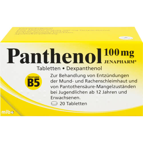 PANTHENOL 100 mg Jenapharm Tabletten PANTHENOL 100 mg Jenapharm Tabletten