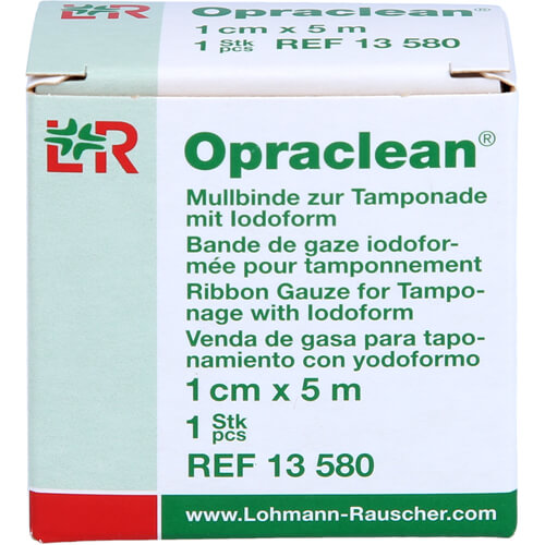 OPRACLEAN Mullbinde z.Tampon.m.Jodoform 1 cmx5 m OPRACLEAN Mullbinde z.Tampon.m.Jodoform 1 cmx5 m
