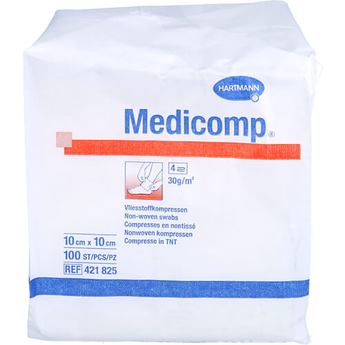MEDICOMP Vlieskomp.unsteril 10x10 cm MEDICOMP Vlieskomp.unsteril 10x10 cm