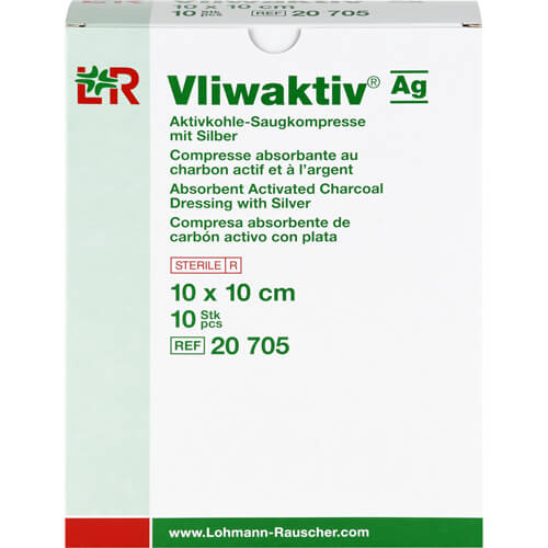 VLIWAKTIV AG Aktivkohle Saugkomp.m.Silber 10x10 cm VLIWAKTIV AG Aktivkohle Saugkomp.m.Silber 10x10 cm