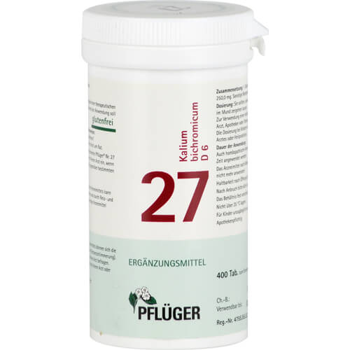 BIOCHEMIE Pflüger 27 Kalium bichromicum D 6 Tabl. BIOCHEMIE Pflüger 27 Kalium bichromicum D 6 Tabl.