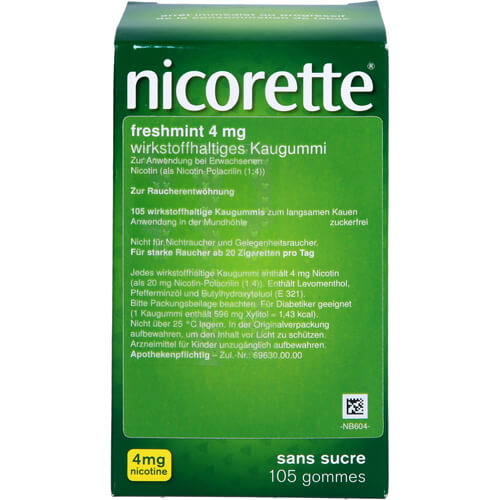 NICORETTE 4 mg freshmint Kaugummi NICORETTE 4 mg freshmint Kaugummi