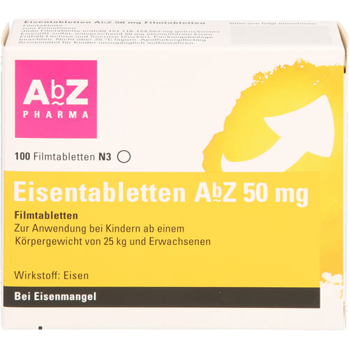 EISENTABLETTEN AbZ 50 mg Filmtabletten EISENTABLETTEN AbZ 50 mg Filmtabletten