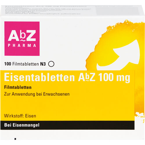 EISENTABLETTEN AbZ 100 mg Filmtabletten EISENTABLETTEN AbZ 100 mg Filmtabletten