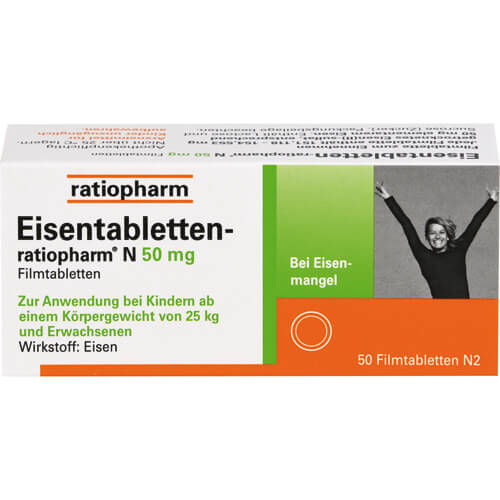 EISENTABLETTEN-ratiopharm N 50 mg Filmtabletten EISENTABLETTEN-ratiopharm N 50 mg Filmtabletten