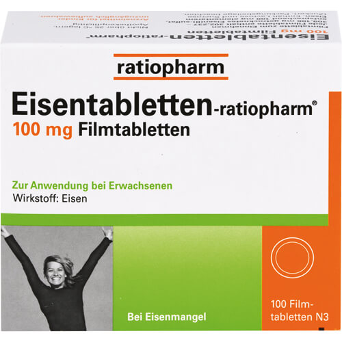 EISENTABLETTEN-ratiopharm 100 mg Filmtabletten EISENTABLETTEN-ratiopharm 100 mg Filmtabletten