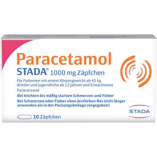 PARACETAMOL STADA 1000 mg Zäpfchen PARACETAMOL STADA 1000 mg Zäpfchen